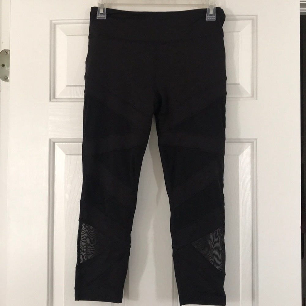 Black Jessica Simpson Workout Mesh Leggings